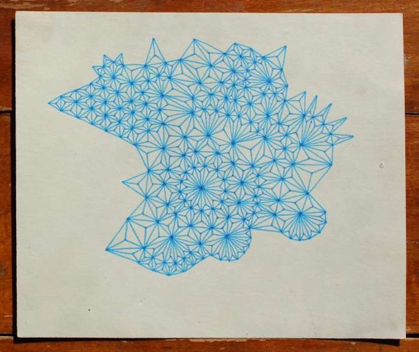 Zach Schneider "blue drawing" (Выставка рисунков - Zach Schneider)