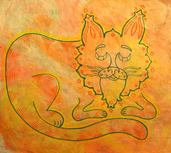 cat floating in a nebula (Выставка рисунков - Zach Schneider)